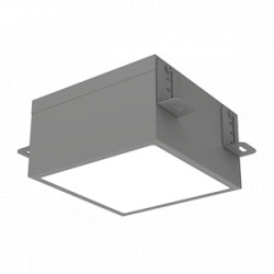 Светодиодный светильник VARTON DL-Grill для потолка Грильято 150х150 мм встраиваемый 18 W 3000 К 136х136х80 мм IP54 RAL7045 серый муар диммируемый по протоколу DALI