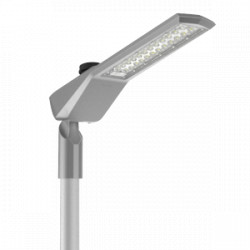 Светодиодный светильник VARTON уличный Levante M Parking 80 W кронштейн 48 мм 3000 K 1..10V NEMA RAL7045 серый муар