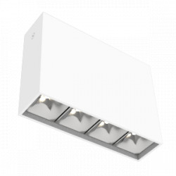 Светодиодный светильник VARTON DL-Box Reflect Multi 1x4 накладной 10 W 3000 К 150х40х115 мм RAL9003 белый муар 36° DALI