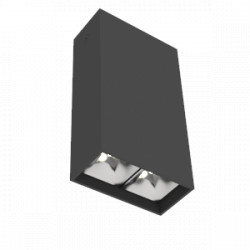 Светодиодный светильник VARTON DL-Box Reflect Multi 1x2 накладной 5 W 4000 К 80х40х150 мм RAL9005 черный муар 55° DALI