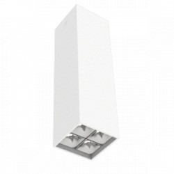 Светодиодный светильник VARTON DL-Box Reflect Multi 2x2 накладной 10 W 3000 К 80х80х300 мм RAL9003 белый муар 36° DALI