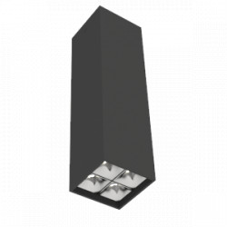 Светодиодный светильник VARTON DL-Box Reflect Multi 2x2 накладной 14 W 3000 К 80х80х300 мм RAL9005 черный муар 36°