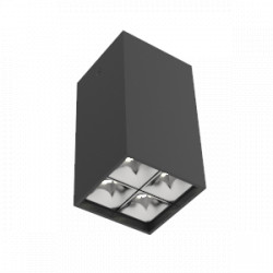 Светодиодный светильник VARTON DL-Box Reflect Multi 2x2 накладной 14 W 4000 К 80х80х150 мм RAL9005 черный муар 35°x75°