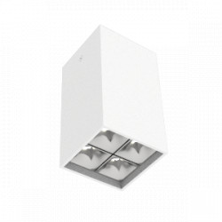 Светодиодный светильник VARTON DL-Box Reflect Multi 2x2 накладной 14 W 4000 К 80х80х150 мм RAL9003 белый муар 36°