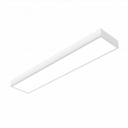 Светодиодный светильник VARTON Gexus Line Down 1500x300x100 мм 50 W 4000 К RAL9003 белый муар опал-микропризма DALI