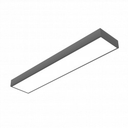 Светодиодный светильник VARTON Gexus Line Up'n'Down 1500x300x100 мм 35 W/50 W 4000 К RAL9005 черный муар опал-микропризма DALI