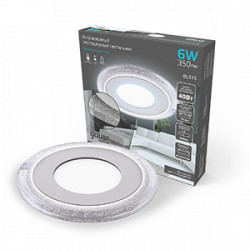 Светильник Gauss Bubbles круг 3+3W, 350lm 4000K 180-265V IP20 монтаж Ø80 103*31мм 3 режима LED 1/40