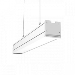 Светодиодный светильник VARTON Mercury Pro подвесной 26 W 4000 К 514х65х65 мм IP54 RAL9003 белый муар с рассеивателем опал, с декоративным проводом 2 м и комплектом подвесов 2 м