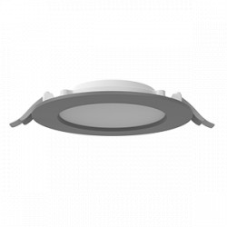 Светодиодный светильник VARTON DL-01 Slim 160 мм 25 W 3000 К круглый встраиваемый 176x39 мм IP65/40 RAL7045 серый муар с рассеивателем опал
