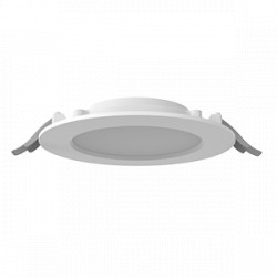 Светодиодный светильник VARTON DL-01 Slim 160 мм 25 W 3000 К круглый встраиваемый 176x39 мм IP65/40 RAL9003 белый муар с рассеивателем опал DALI