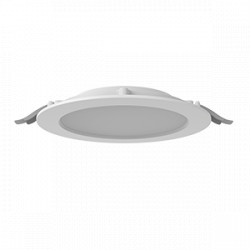 Светодиодный светильник VARTON DL-01 Slim 200 мм 40 W 3000 К круглый встраиваемый 221x40 мм IP65/40 RAL9003 белый муар с рассеивателем опал аварийный автономный постоянного действия