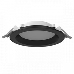 Светодиодный светильник VARTON DL-01 Pro 160 мм 25 W 3000 К круглый встраиваемый 176x51 мм IP65/40 RAL9005 черный муар с рассеивателем опал