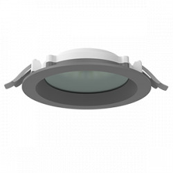 Светодиодный светильник VARTON DL-01 Pro 160 мм 25 W 3000 К круглый встраиваемый 176x51 мм IP65/40 RAL7045 серый муар с защитным силикатным стеклом