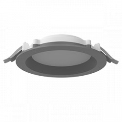 Светодиодный светильник VARTON DL-01 Pro 160 мм 25 W 3000 К круглый встраиваемый 176x51 мм IP65/40 RAL7045 серый муар с рассеивателем опал