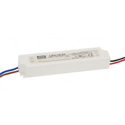 Драйвер 18 W 24V для светодиодной ленты Meanwell LPH-18-24 IP67 140x30x20 мм